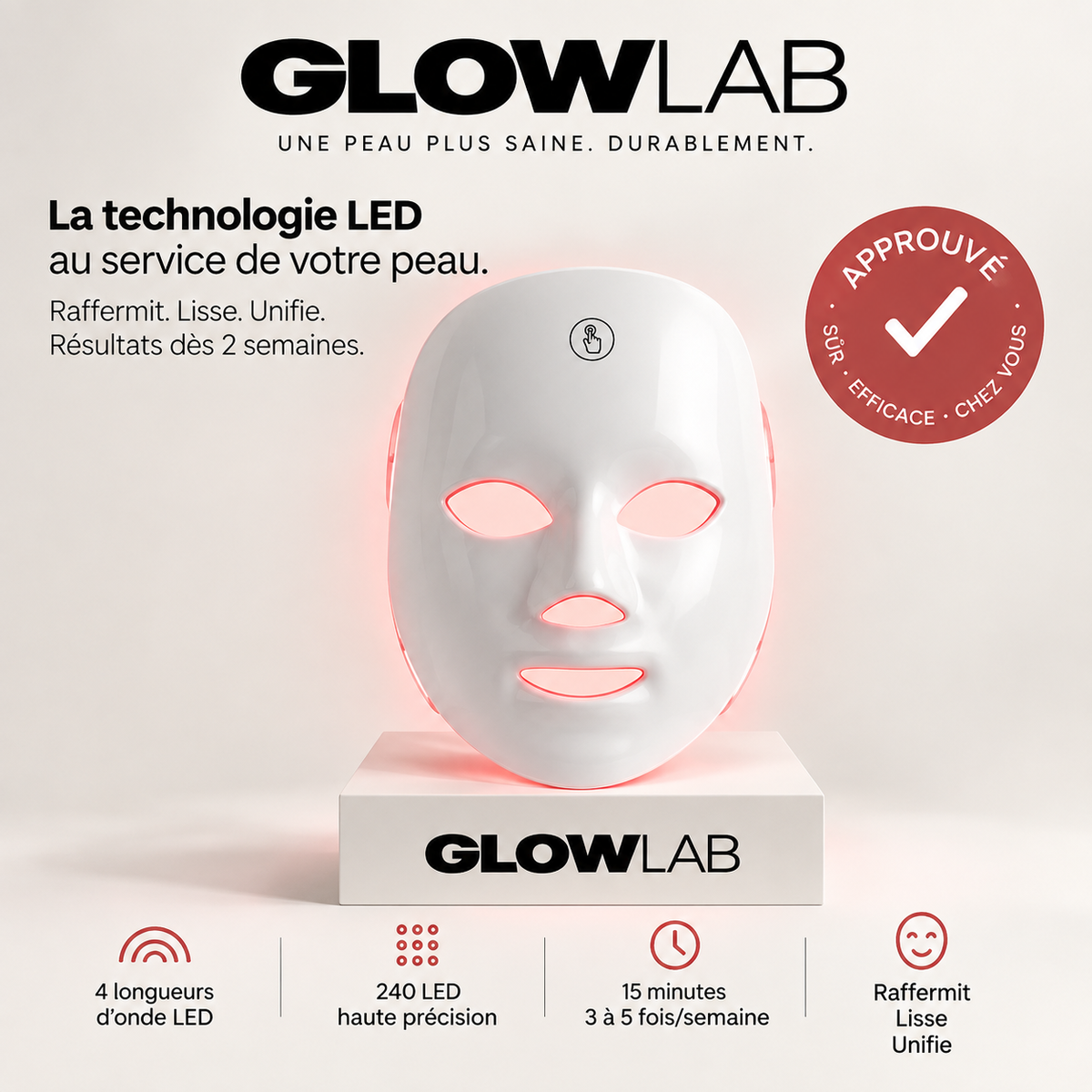Masque LED Anti-Âge - GlowLAB™