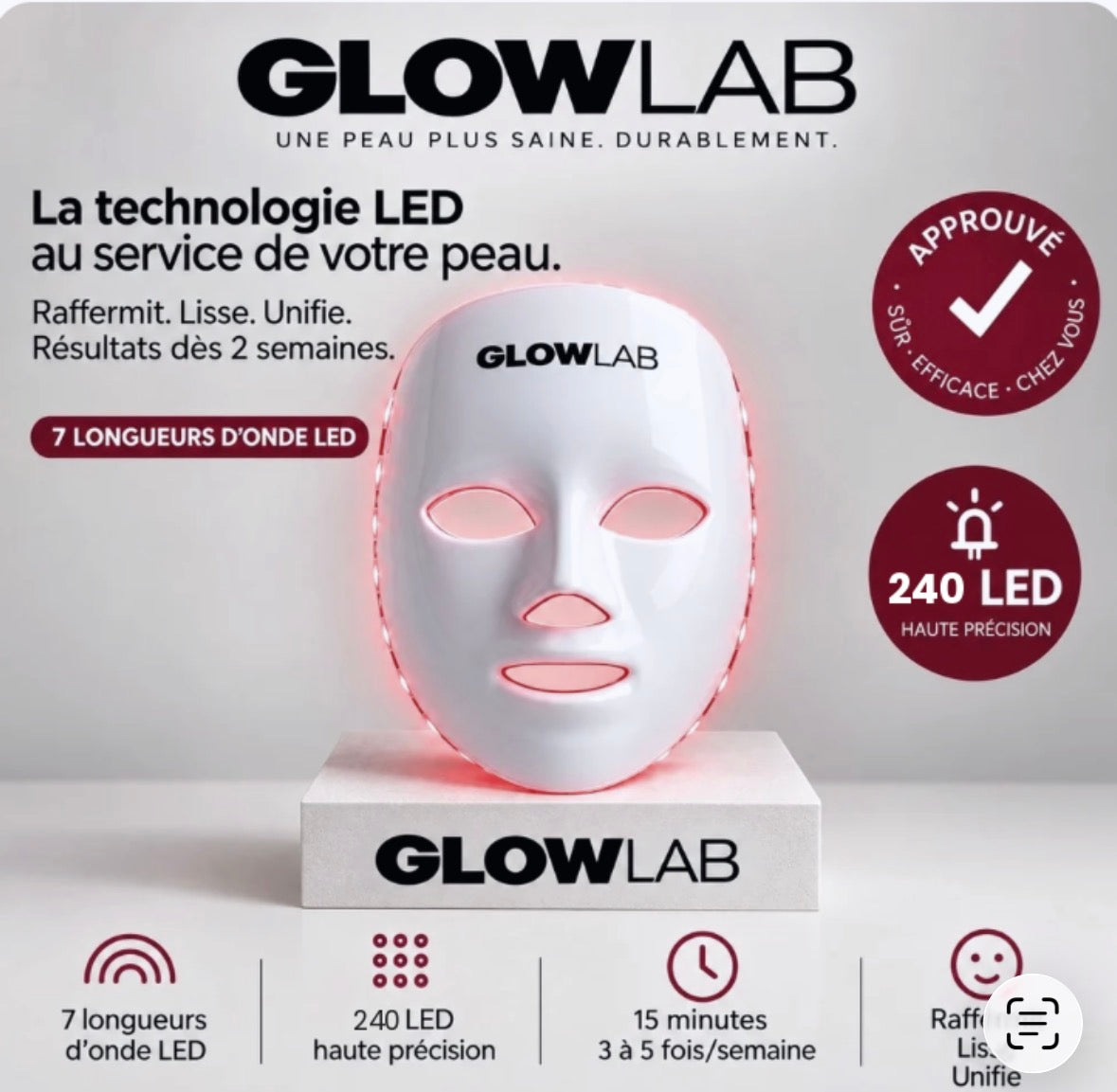Masque LED Anti-Âge - GlowLAB™